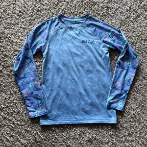 Salt Life SLX UV Sun Protection Rash Guard Swim Shirt Youth Small